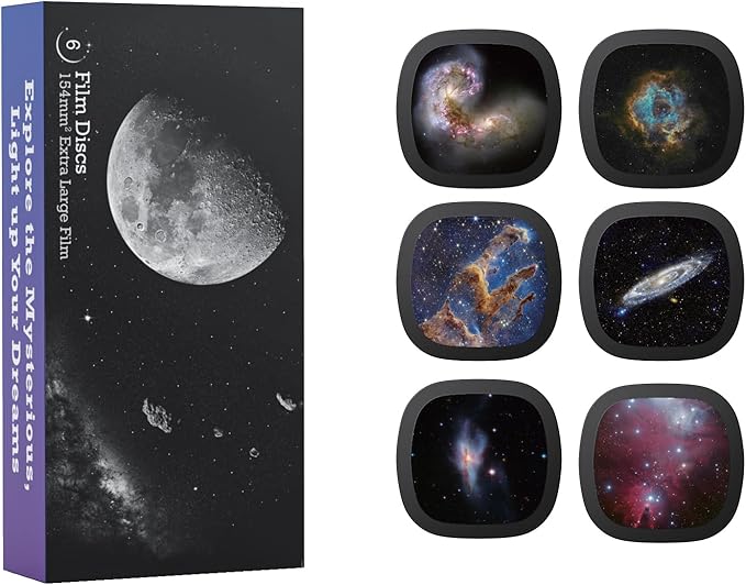 SHENZHENSHI AINAER GUOJIMAOYI YOUXIANGONGSI Realistische Scheiben für Galaxy Projektor 2024, 6 Discs Set 5K Ultra HD Heimplanetarium