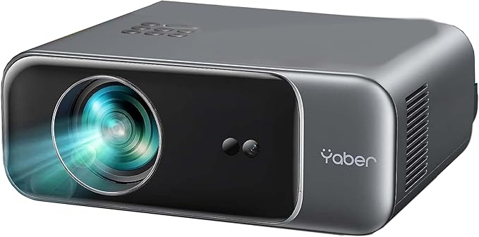 YABER Beamer Heimkino Projektor 1080P Full HD 4K Unterstützung, Auto Focus & Keystone, WiFi 6 Bluetooth, 300 Zoll Display für Smartphone Fir