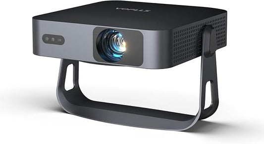 VOPLLS Mini Beamer 4K UHD 1080P Full HD 23000 Lumen WiFi6 Bluetooth Autofokus Trapezkorrektur 360° drehbar für Heimkino