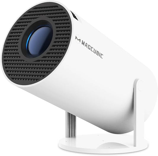 Magcubic Mini Beamer 4K Android 11, Smart Projektor 5G WiFi 6 BT 5.4, 1080P Full HD 200ANSI Auto Trapezkorrektur Weiß