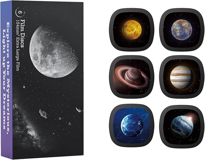 SHENZHENSHI AINAER GUOJIMAOYI YOUXIANGONGSI Realistische Scheiben für Galaxy Projektor 2024 - 6 Discs Set Solar System 1 in 5K Ultra HD