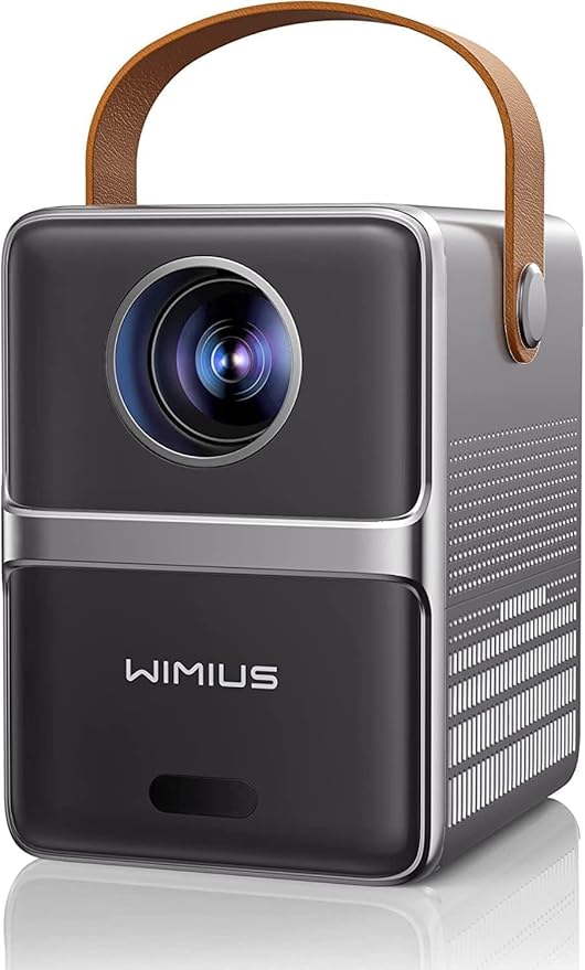 WiMiUS P61 Mini Beamer 1080P FHD Tragbar WiFi6 Bluetooth5.2 Elektrischer Fokus Heimkino Outdoor für Smartphone PS5 Xbox TV Stick